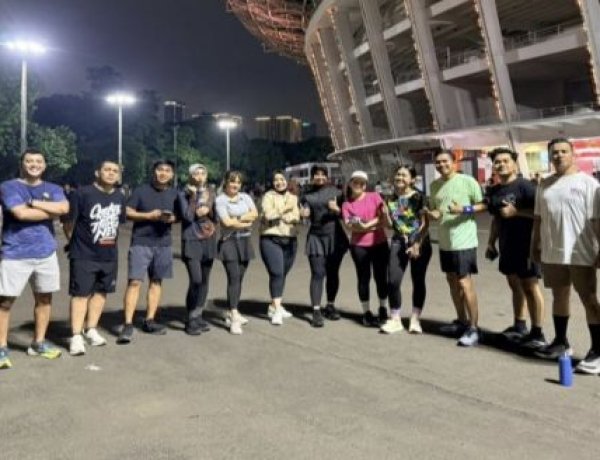BRI KC Palmerah Gelar Olahraga Lari di Area GBK untuk Tingkatkan Kekompakan Tim