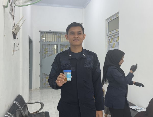 Lapas Lhokseumawe Gelar Tes Urine Pegawai, Seluruh Hasil Negatif